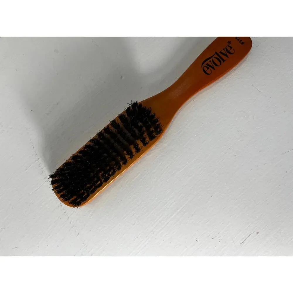 evolve boar styling brush natural wooden handle great condition